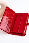 Duży Skórzany Portfel Na Magnes Czerwony Nereva