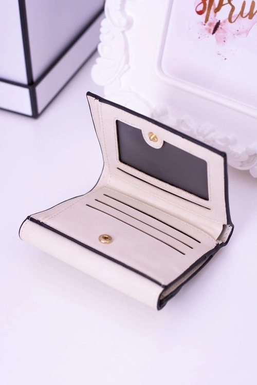 Mały Damski Beżowy Portfel Portmonetka