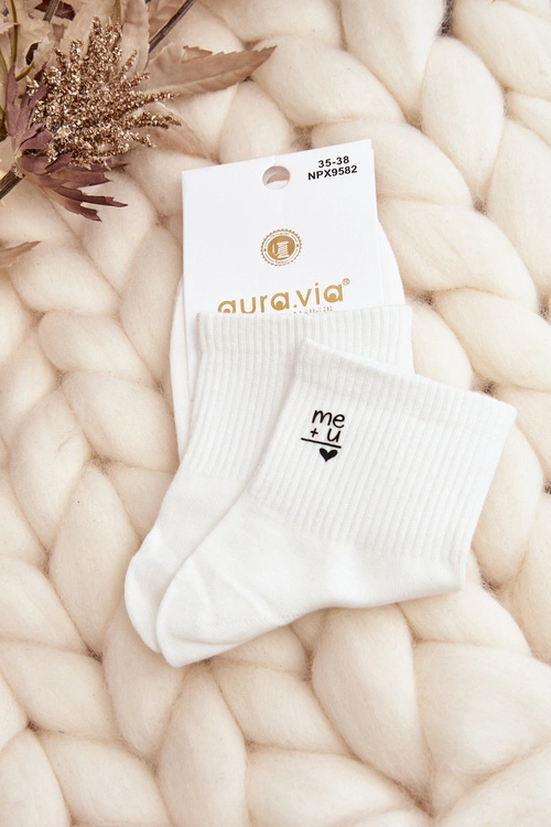 Damskie Bawełniane Skarpety Białe