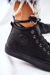 Wysokie Ocieplane Trampki Big Star II274157 Czarne