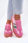 Niskie Sneakersy Na Platformie Różowe Ovivene