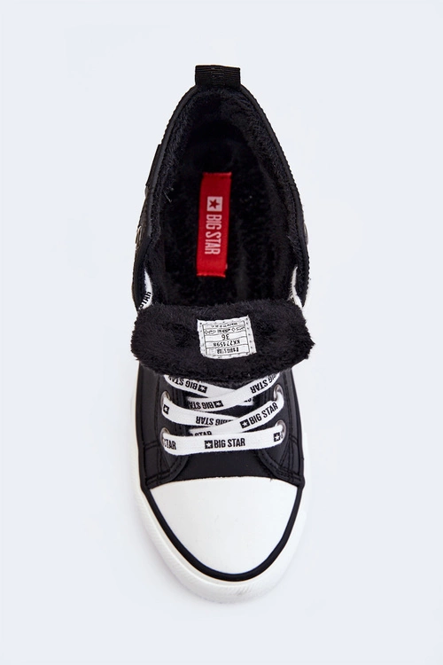 Klasyczne Wysokie Ocieplane Trampki Big Star KK274598 Czarne