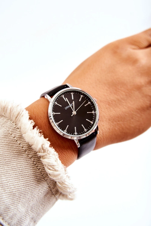 Damski Zegarek Analogowy Bez Niklu Ernest Czarne