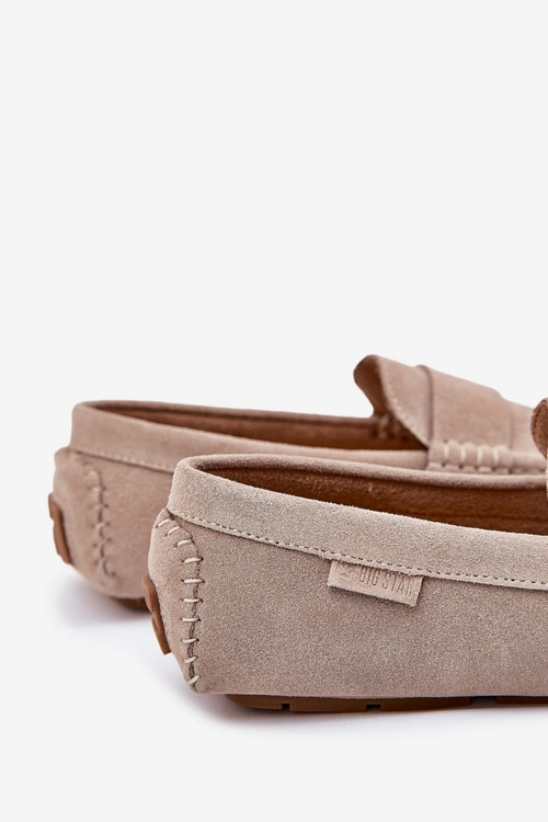 Zamszowe Mokasyny Męskie Big Star RR174050 Beżowe