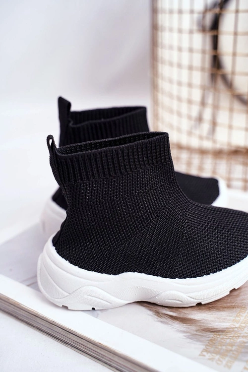 Obuwie Sportowe Dziecięce Wysokie Czarne Viki