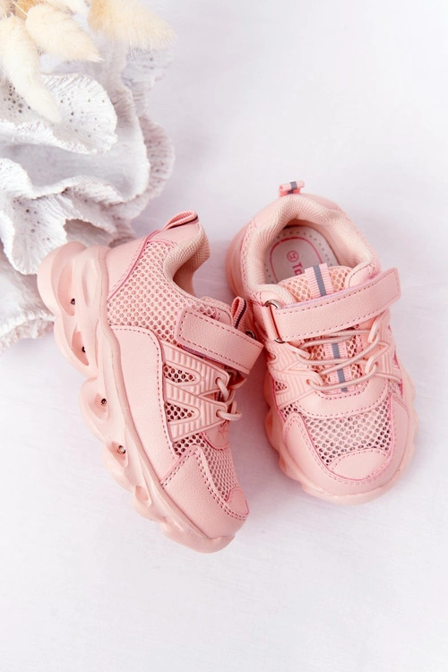 Dziecięce Sneakersy Ze Świecącą Podeszwą LED Różowe So Cool!