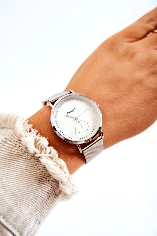 Damski Zegarek Ernest Srebrny Fermm