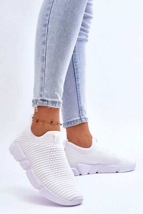 Damskie Sportowe Buty Slip-on Big Star DD274460 Białe