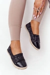 Eleganckie Damskie Espadryle Czarne Be My Love