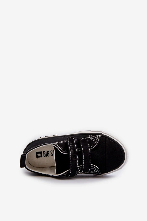 Dziecięce Trampki Na Rzepy Big Star LL374015 Czarne