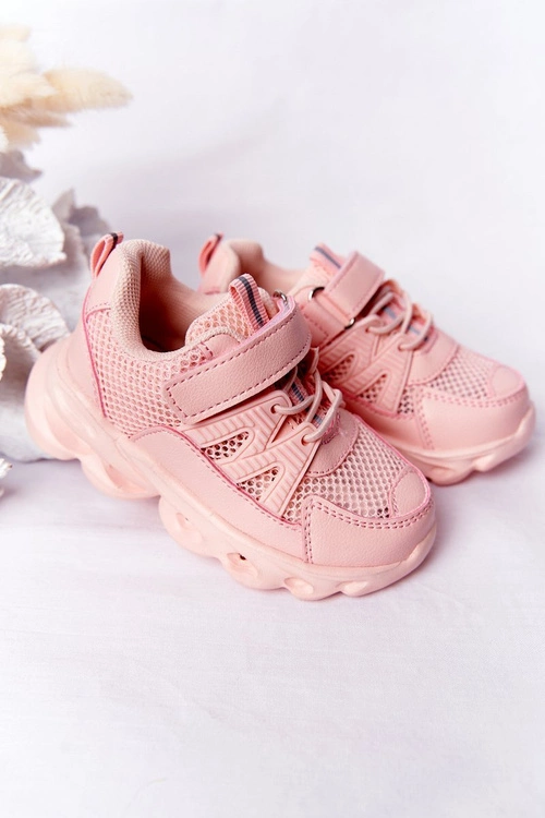 Dziecięce Sneakersy Ze Świecącą Podeszwą LED Różowe So Cool!