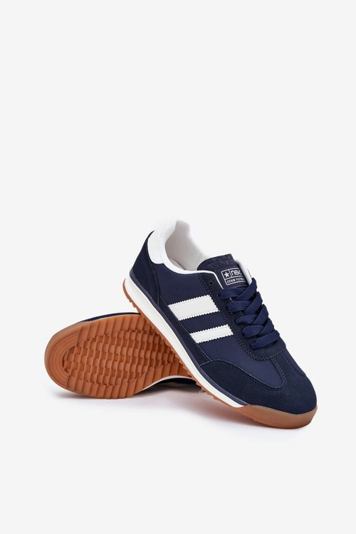 Buty Sportowe Sneakersy Męskie Granatowe Sivara