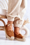 Zamszowe Espadryle Wsuwane Camel Lesley