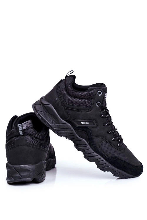 Trekkingowe Męskie Buty Big Star Outdoor Czarne GG174409