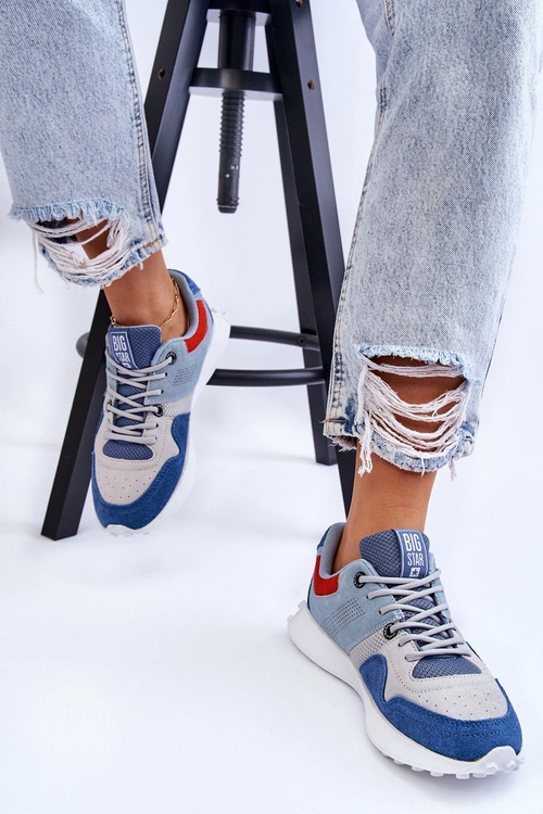 Damskie Sneakersy Big Star LL274421 Niebieskie