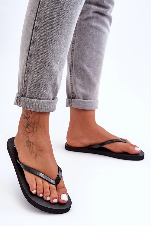 Damskie Japonki Klapki 4F 4FSS23FFLIF064-21S Czarne