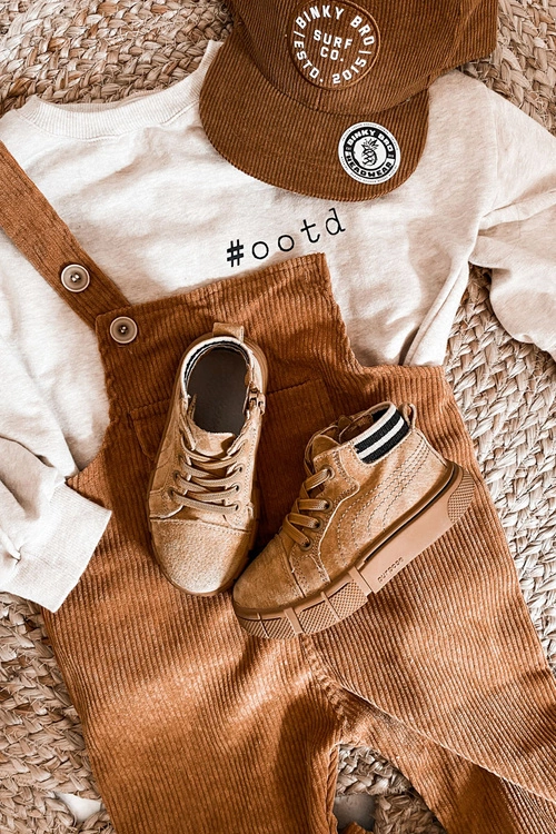 Dziecięce Wysokie Trampki Na Suwak Camel Boone