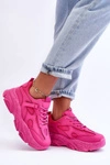 Sneakersy Damskie Na Masywnej Platformie Fuksja Agnenia