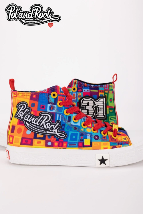 Trampki Pol'and'Rock Festival X Big Star SS174504 Zielono-Żółte