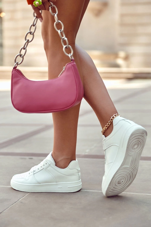 Damskie Sportowe Buty Wiązane Białe Toscana