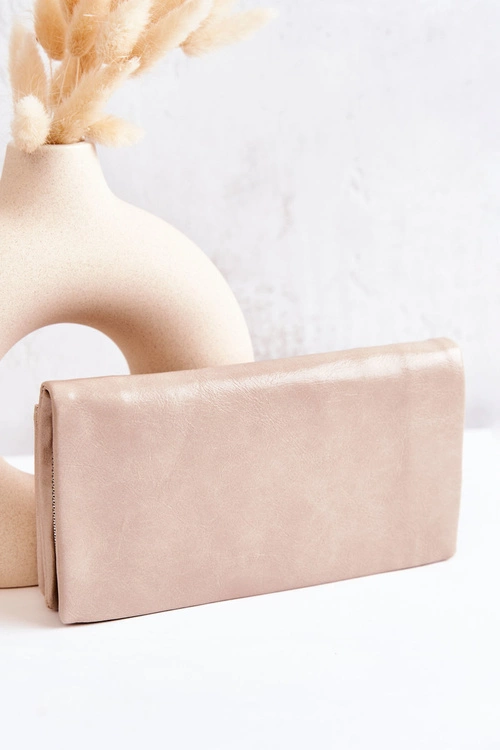 Duży Skórzany Portfel Beżowy Rhodes