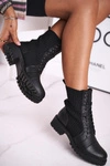 Botki Damskie Ze Skarpetą Czarne Brielle