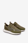 Sneakersy Męskie Na Platformie Big Star RR174360 Hi-Poly System Khaki