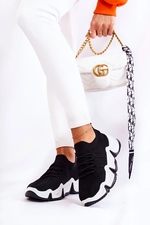 Damskie Wsuwane Sneakersy Czarne Dayen