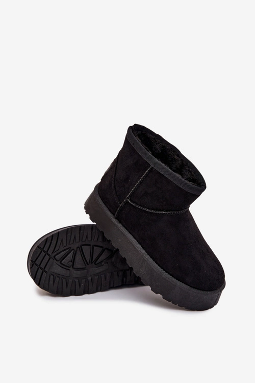 Śniegowce Dziecięce Ocieplane Futerkiem Big Star SS374018 Czarne