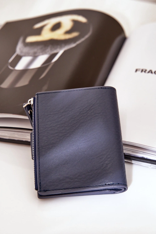 Portfel Damski Eko Skórzany Granatowy Jezorea