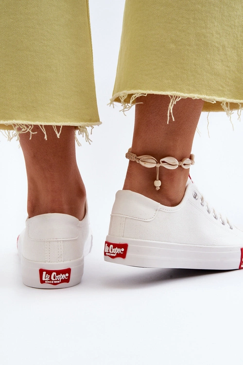 Niskie Trampki Damskie Lee Cooper LCW-24-31-2239 Białe