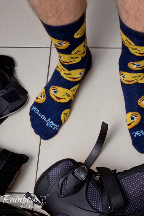 Skarpetki Rainbow Socks Emotikony Ważniak Śmieszek Zakochaniec 3 Pary