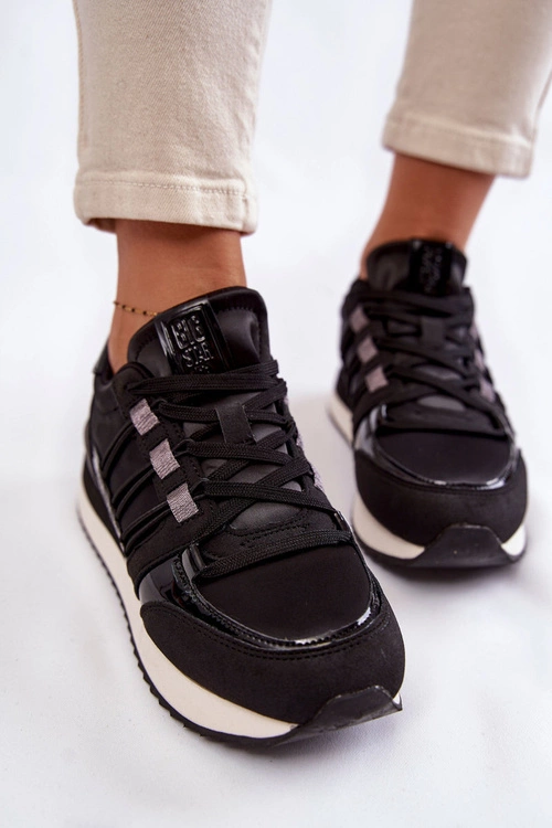 Damskie Modne Buty Sportowe Big Star KK274110 Czarne