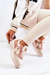 Damskie Sportowe Buty Sneakersy Beżowo-Różowe Bethell