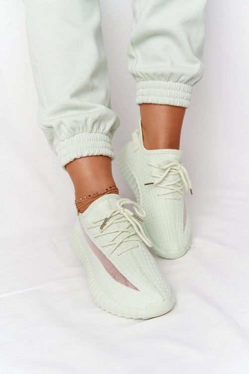 Damskie Sportowe Buty Sneakersy Jasnozielone Amazing