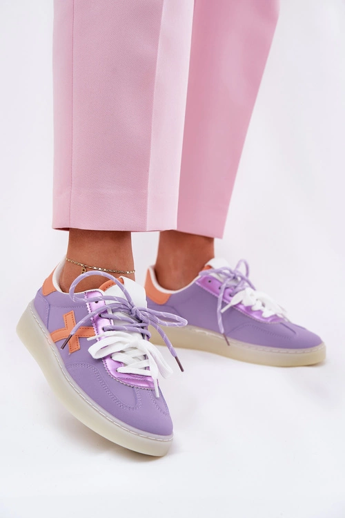 Niskie Buty Sportowe Damskie Fioletowe Zelevelis