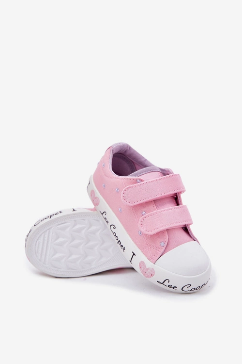 Trampki Dziewczęce Na Rzepy Lee Cooper LCW-25-02-3265K Różowe