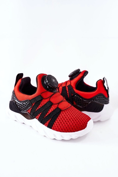 Dziecięce Sportowe Buty Z Pokrętłem ABCKIDS Czerwone