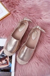 Espadryle Damskie Złote Kontres