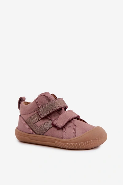 Skórzane Trzewiki Półbuty Barefoot Dla Dzieci FRODDO G2130380-3 Brudny Róż