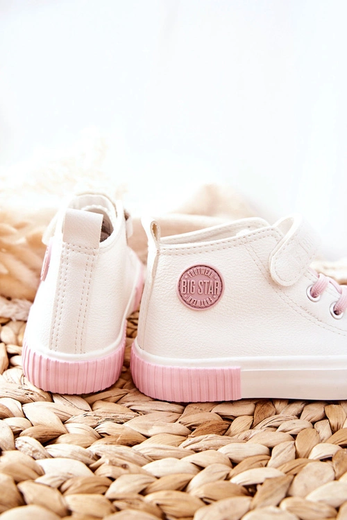 Dziecięce Wysokie Trampki Na Rzepy BIG STAR II374014 Białe