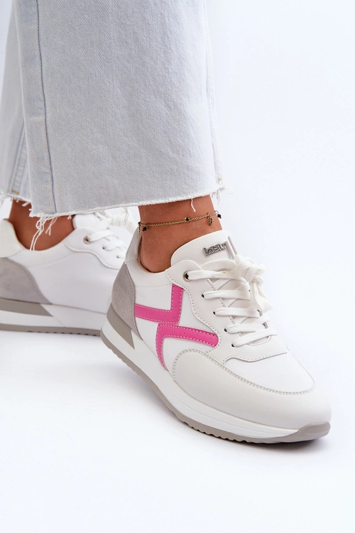 Sneakersy Damskie Na Platformie INBLU IN000362 Białe