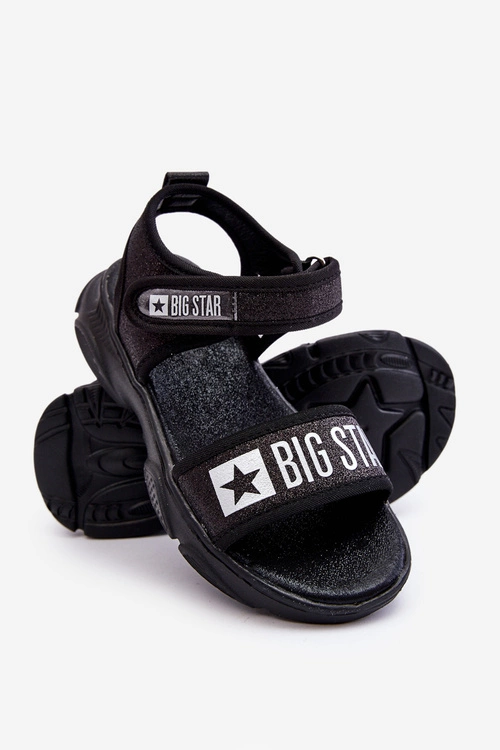Dziecięce Sandałki Na Rzep Big Star LL374192 Czarne