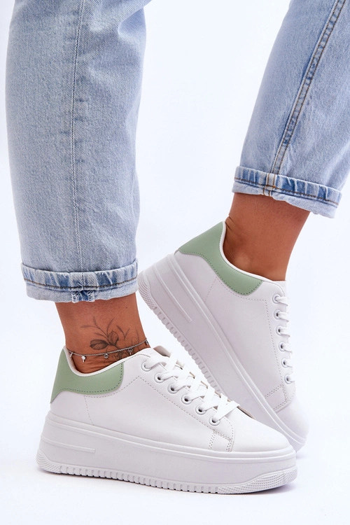 Damskie Klasyczne Buty Sportowe Biało-Zielone Night Trip