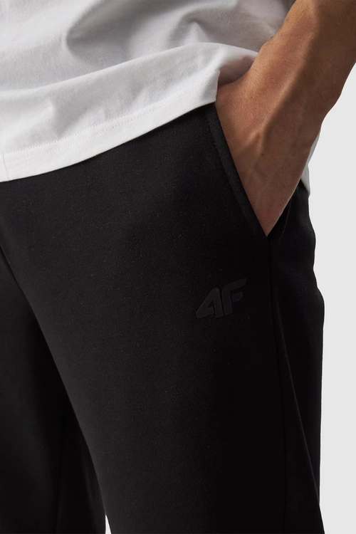 Męskie Spodnie Dresowe Joggery 4FWMM00TTROM0942-20S Czarne