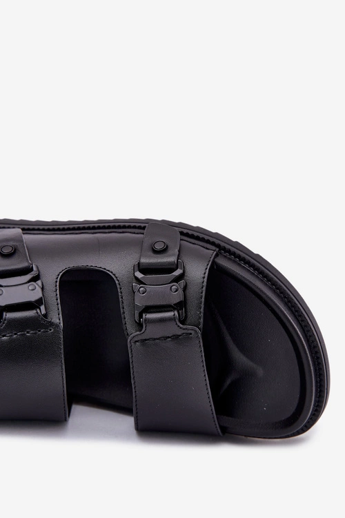 Skórzane Sandały Męskie Big Star RR174086 Czarne