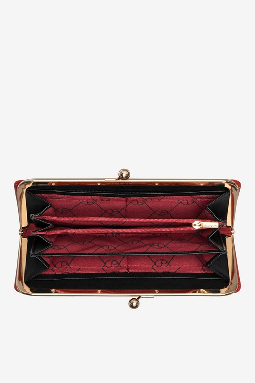 Lakierowany Duży Portfel Damski Nobo NPUR-LR0061-C020 Czarny