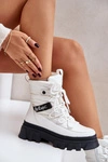 Śniegowce Damskie Na Zamek Lee Cooper LCJ-24-47-3142 Białe