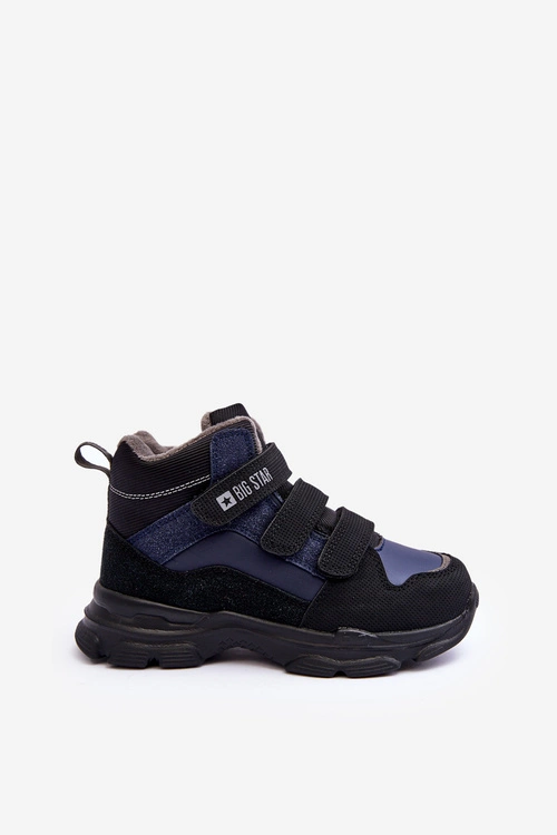 Dziecięce Śniegowce Trapery Ocieplane Granatowe Big Star MM374172