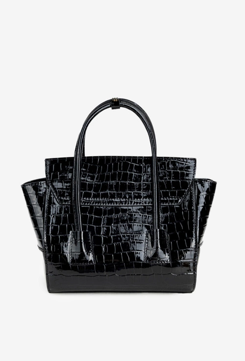 Mała Torebka Kuferek Z Tłoczonym Wzorem NOBO BAG5800-M20 Czarna